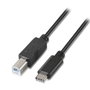 Aisens Cable USB 2.0 USB-C a USB-B, 1m, Negro